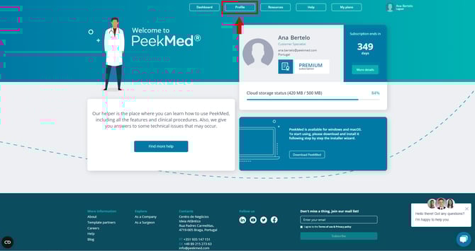 Profile to change pw